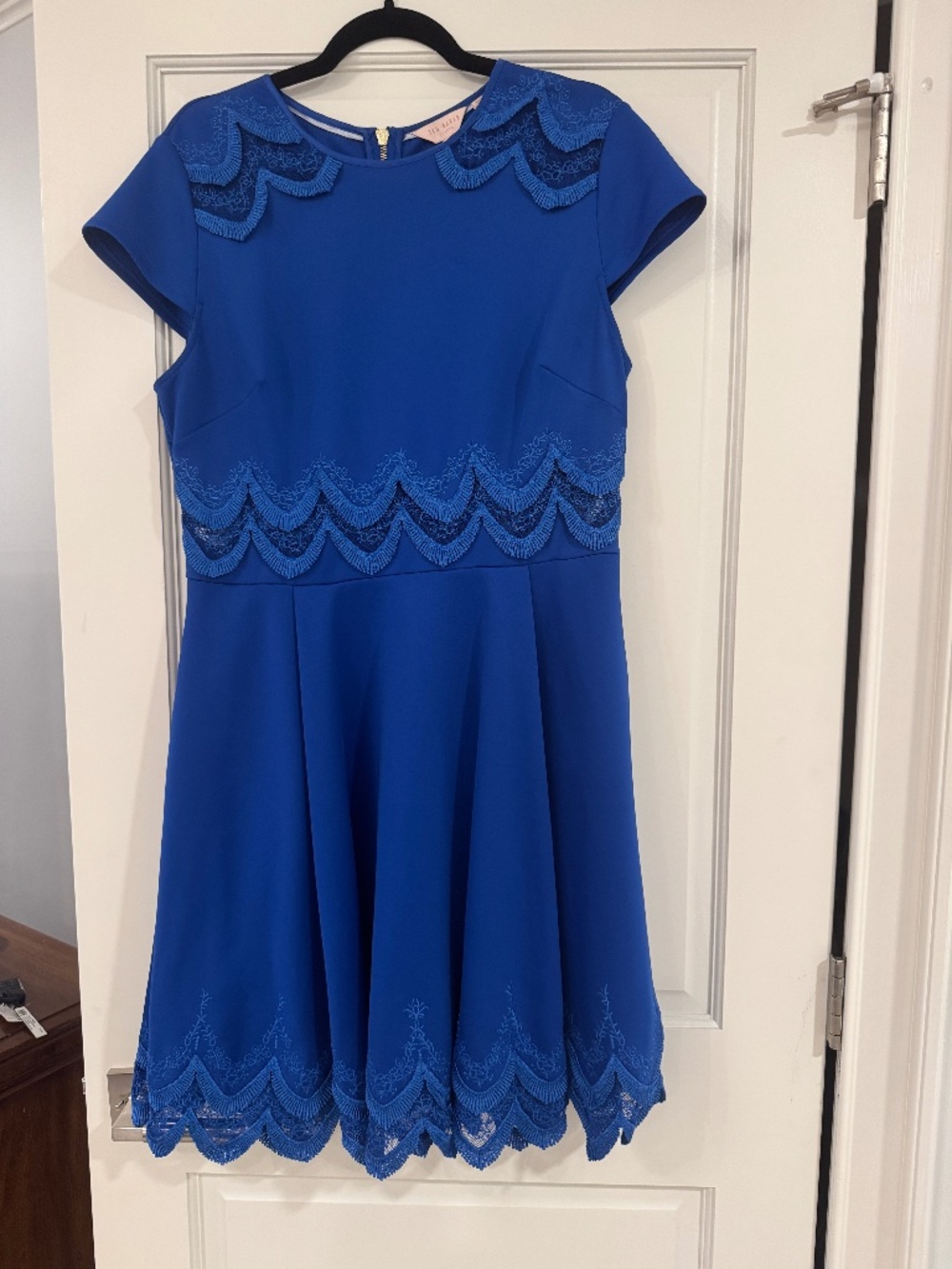 Ted Baker Royal Blue Lace Detail Dress – Size 5 (US 10–12)
